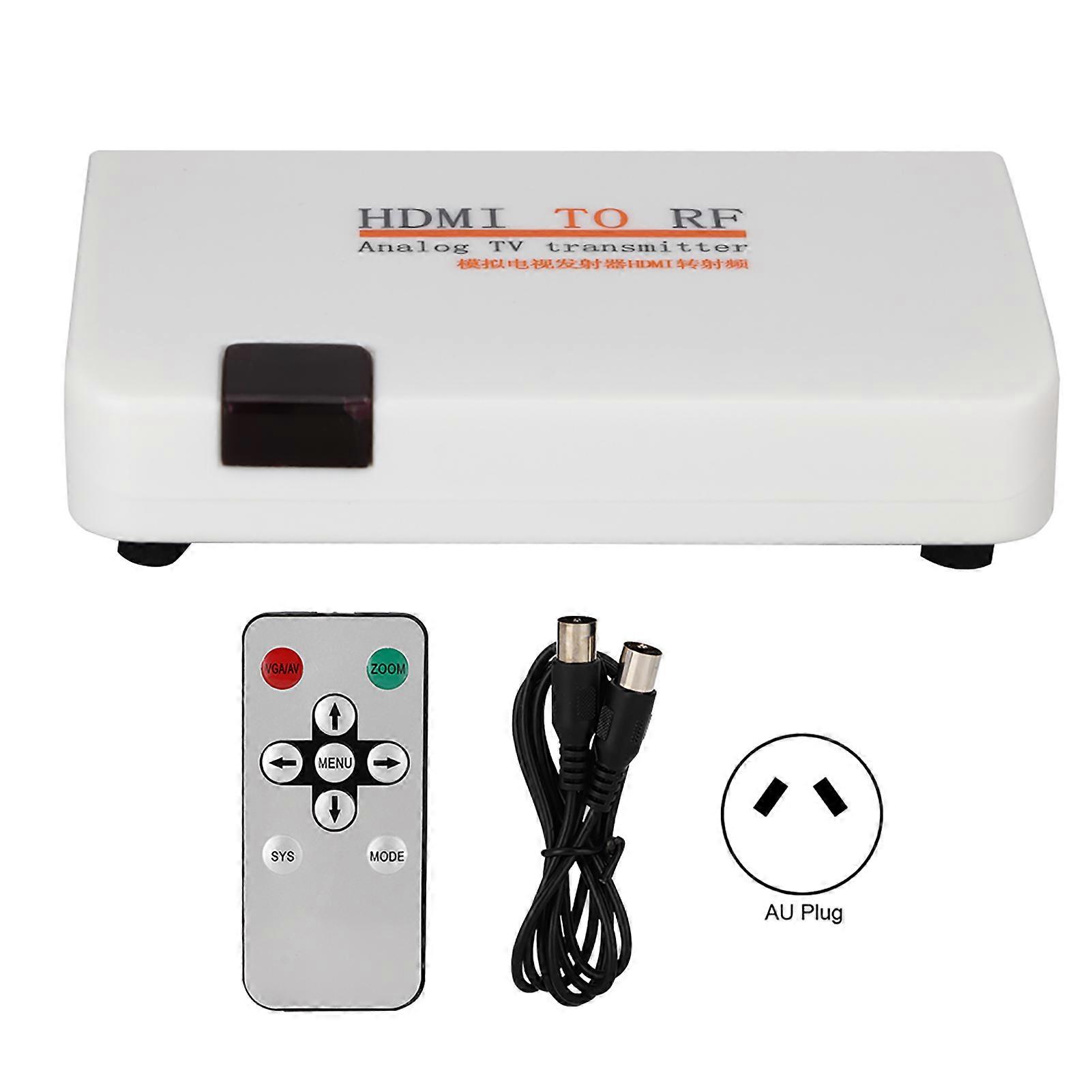 Hdmi Zu Rf-koaxial-konverter, Videoadapterbox Mit Unterstützung Für 480i/480p/576i/576p/720p/720i/1080i/1080p, Für Tv-übertragung Und Monitor.