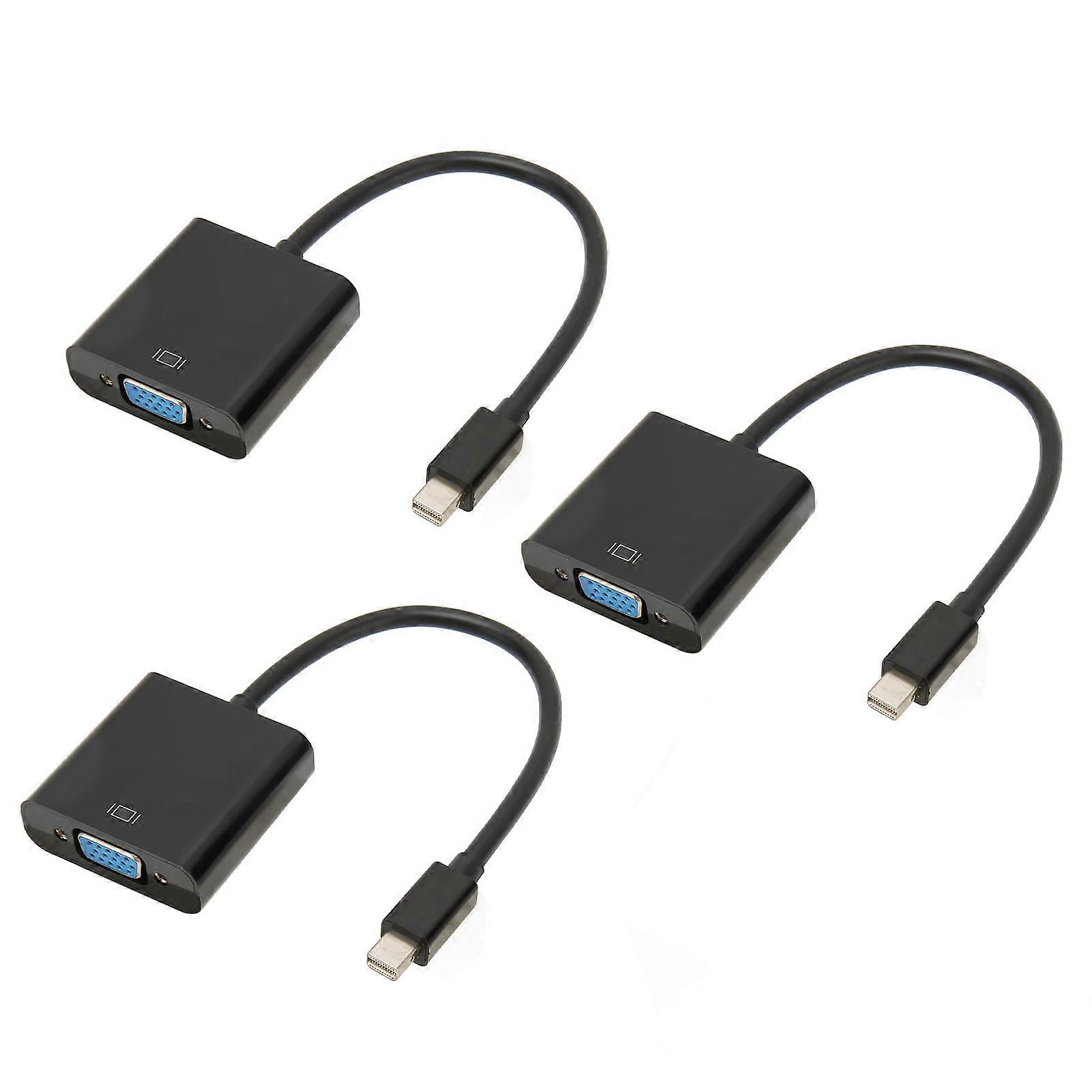 3er-pack Mini Displayport Auf Vga-adapter, 1900x1200 Auflösung Bei 60hz, Stabile Übertragung, Plug & Play, Pc-kompatibel, Schnelle Und Zuverlässige Verbindung.