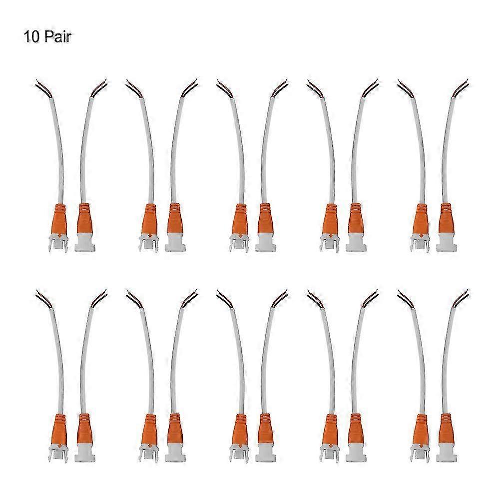 10-paariges 2-poliges Dc-adapterkabel (stecker/buchse), Elektrischer Anschluss Für Led-streifen, 12-v-anschlusskabel, Verdrahtungsset Für Led-streifen