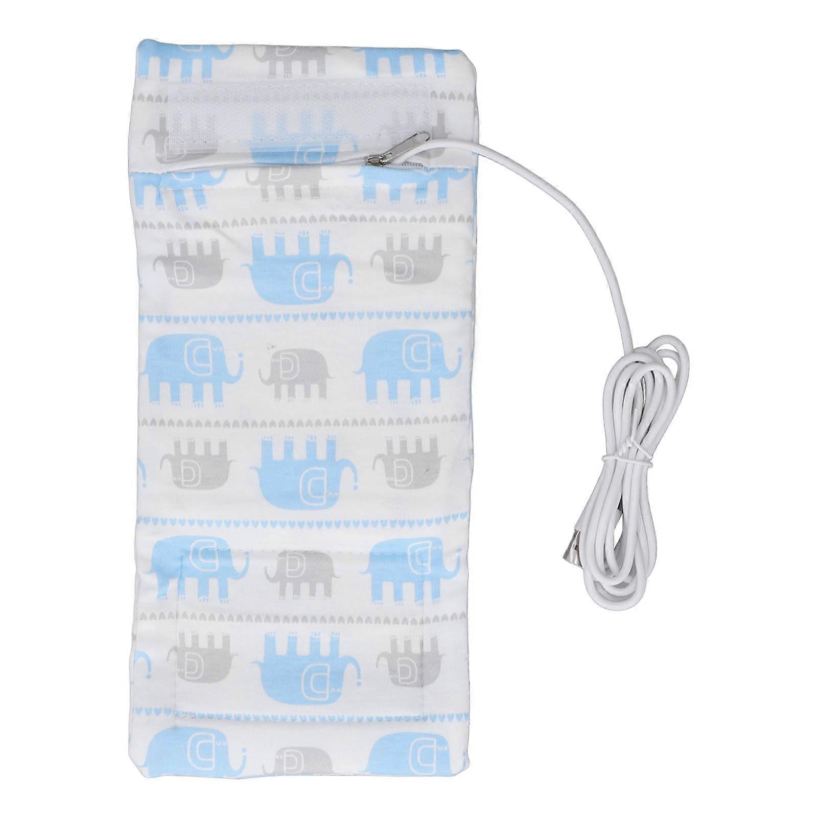 Tragbarer Usb-flaschenwärmer Mit Reißverschluss, Eingebautem Thermostat, Isoliertem Muttermilchbeutel, Kompakt Für Reisen Und Ausflüge, Praktisches Babyaccessoire.