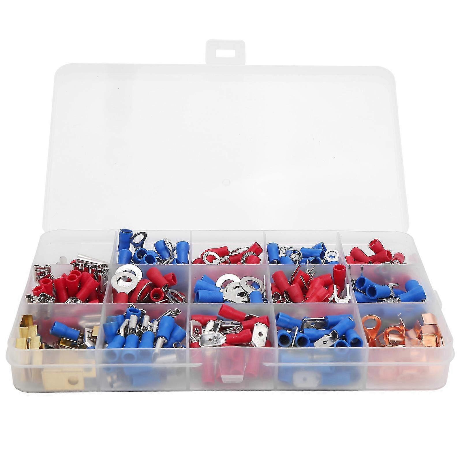 300 Stück Runde Crimp-elektroklemmen, Kalt Vorisolierte Kabelverbinder, Drahtverbinder-packung
