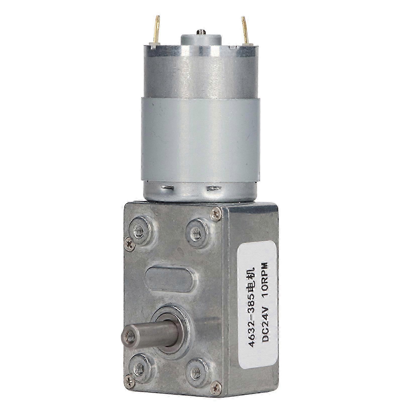 24v 10rpm Gleichstrom-getriebemotor, Drehrichtung Im Und Gegen Den Uhrzeigersinn, Stabiler Und Präziser Betrieb, Schneckengetriebe Aus Aluminium Und Messing, Für Industrielle Anwendungen Und Automatis