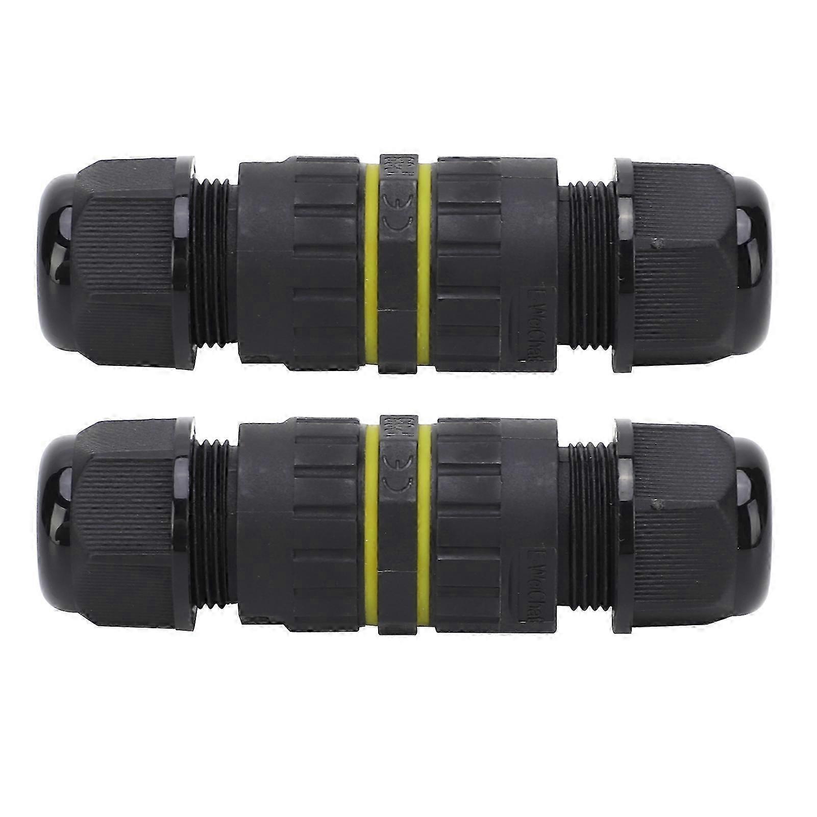 2-teiliger Wasserdichter Ip68 M16 2p (7–10 Mm) Stecker – Flammhemmende Kabelverschraubung Für Den Außenbereich, Wasserdichte Elektrische Abdichtung, 2-poliger Wasserdichter Stecker Für Den Außenbereic