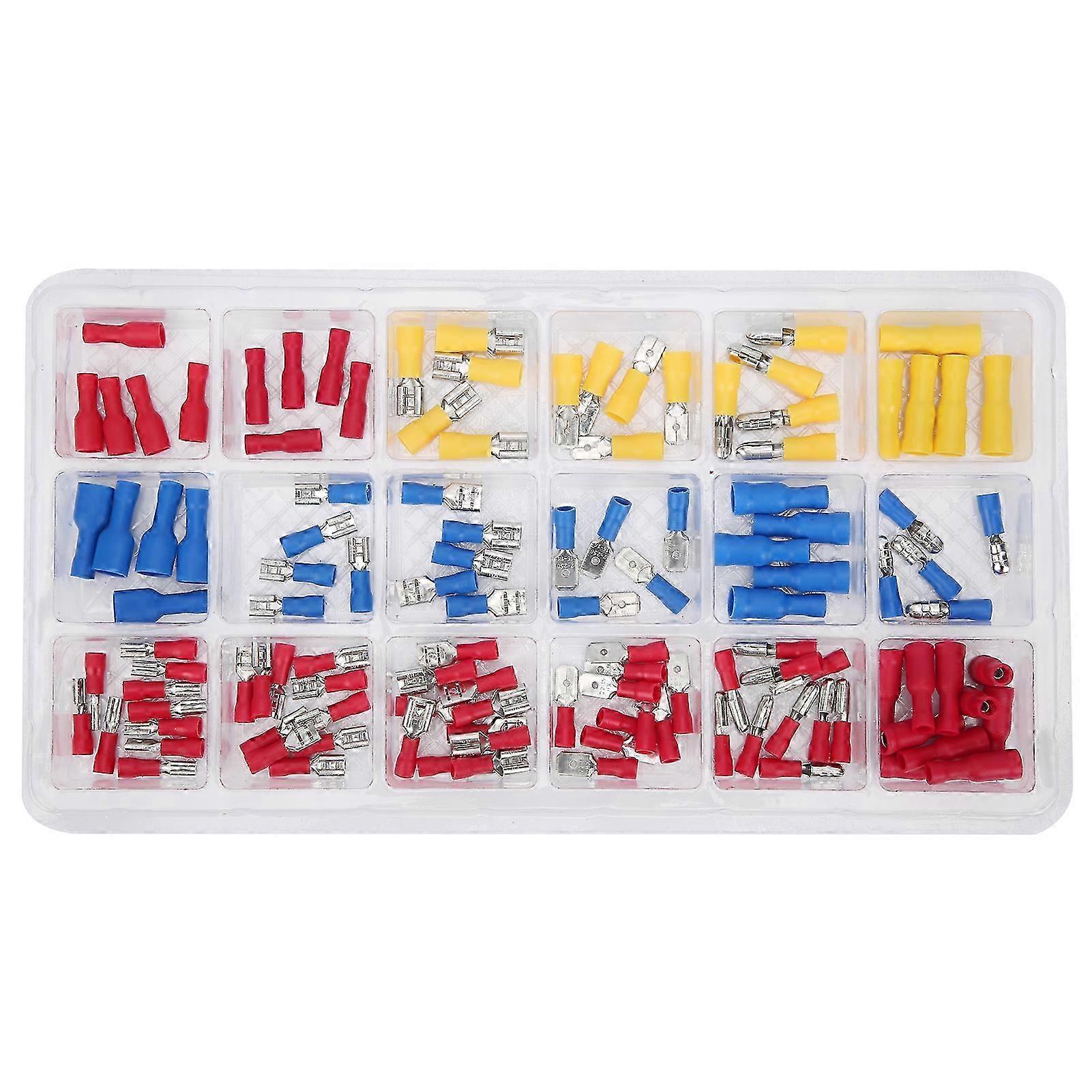 120-teiliges Set Mit Crimp-elektrokabelschuhen, Isolierten Drahtverbindern Und Verdrahtungszubehör Für Wasserdichte Und Zuverlässige Verbindungen.