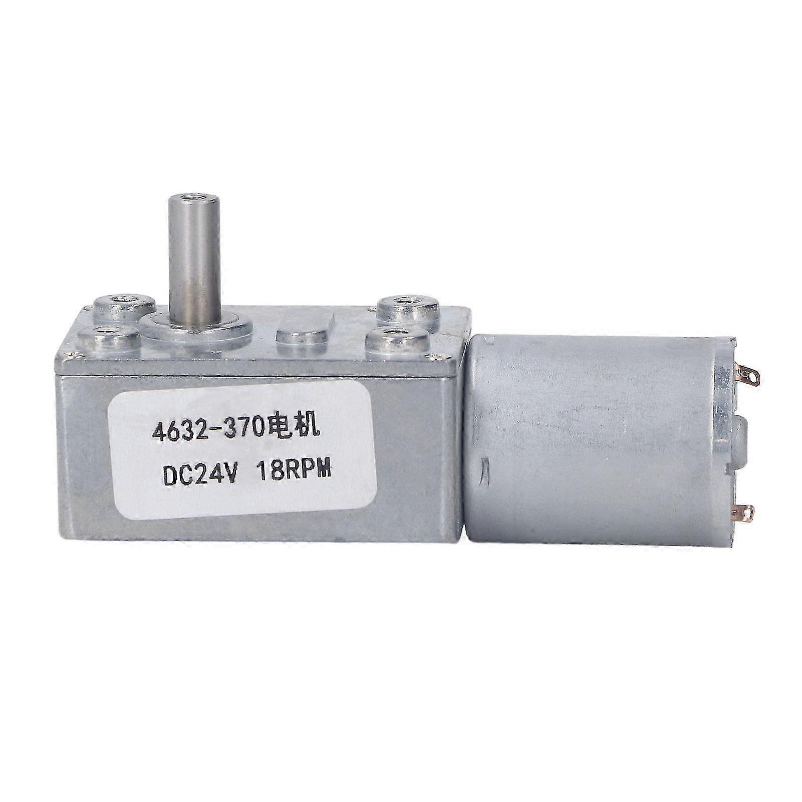 24v Gleichstrom-getriebemotor, 18 U/min, Bidirektionale Drehung Im Uhrzeigersinn/gegen Den Uhrzeigersinn, Selbsthemmend, Schneckengetriebe, Hohes Drehmoment, Industrielle Anwendung.