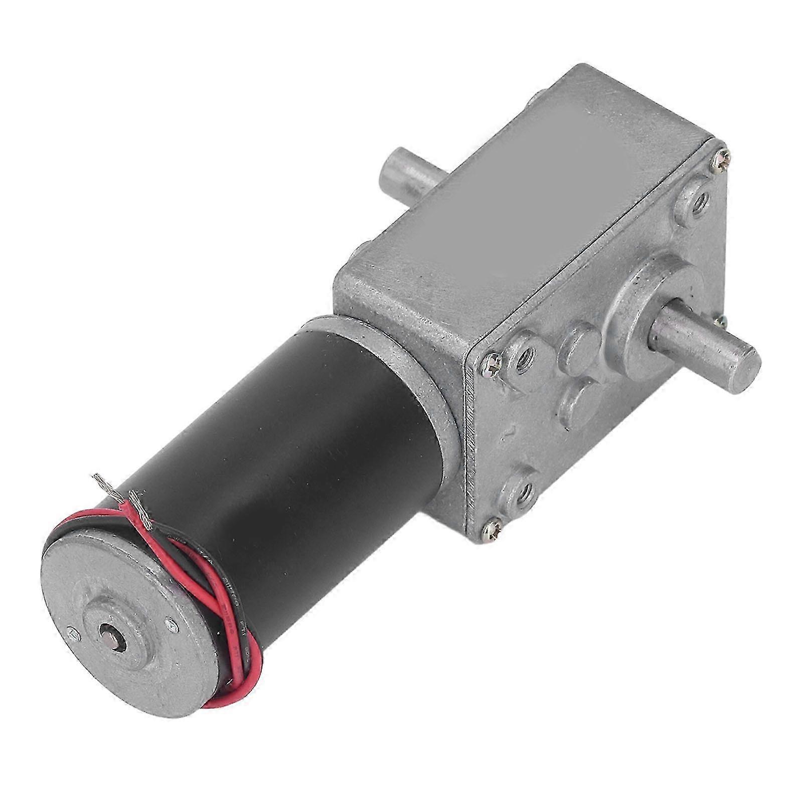12v Gleichstrom-doppelwellen-getriebemotor, Hohes Drehmoment, Selbsthemmendes Schneckengetriebe, 80 U/min, Reversibel, Kompakt Und Leistungsstark Für Heimwerkerprojekte.