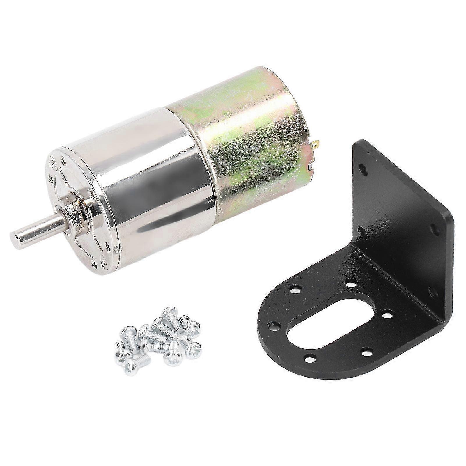 12v Dc 10w Schneckengetriebemotor, Mikro-elektromotor Mit Aluminiumlegierungsbürsten, Selbsthemmend, Mit Halterung, Drehzahl 0-600 U/min, Für Industrielle Anwendungen.