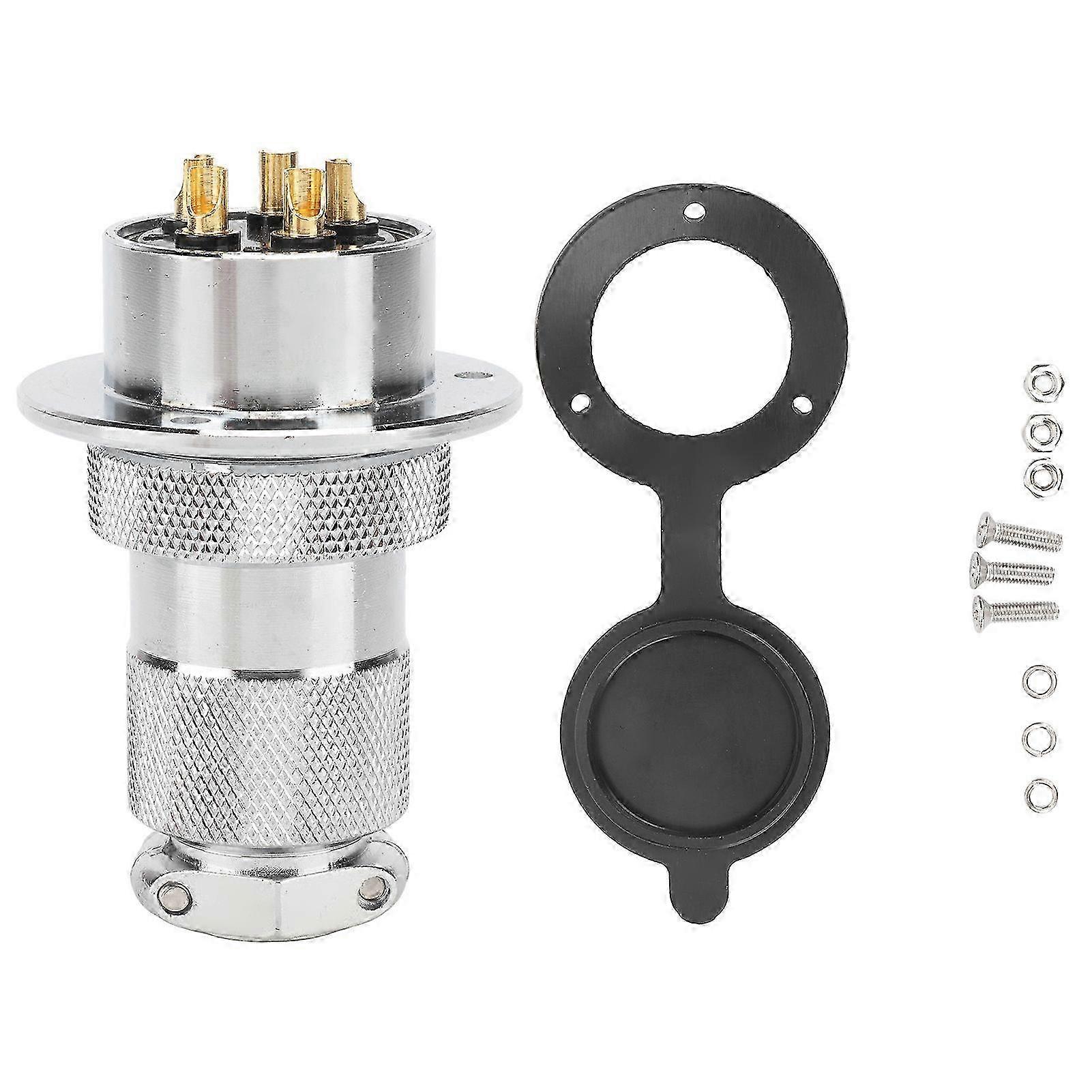 30-mm-flugzeugstecker, 5-poliger Elektrischer Adapter Für Industrieanlagen, Buchse-stecker, Robustes Maschinennetzteil.