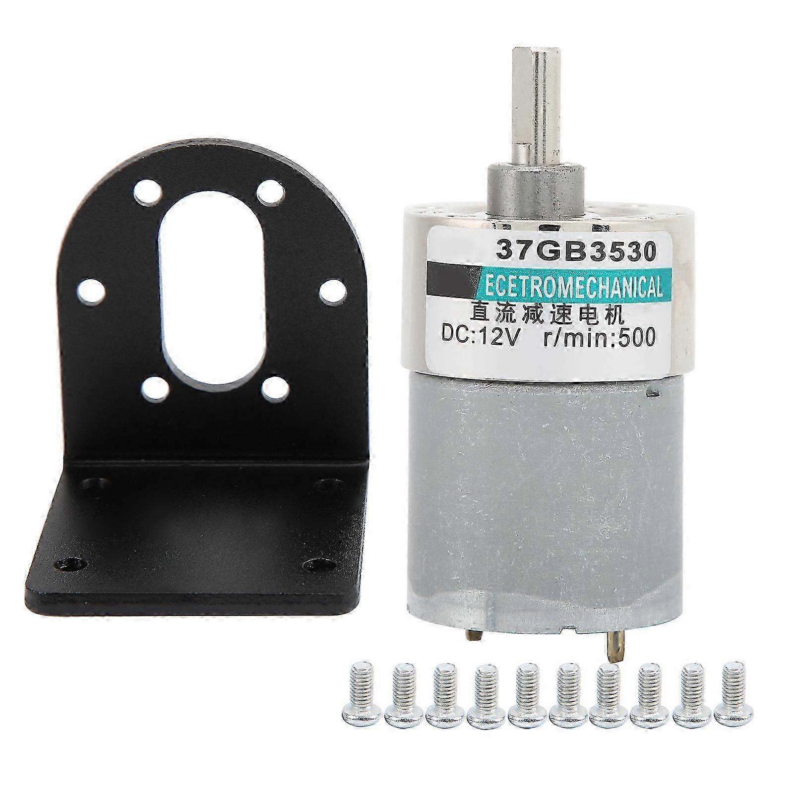 12v Dc Getriebemotor Xd37gb3530, Langsam Laufender Mikro-gleichstrommotor, Hohes Drehmoment, Permanentmagnet, Mit Halterung, 500 U/min, Ideal Für Heimwerkerprojekte Und Industrielle Automatisierung.