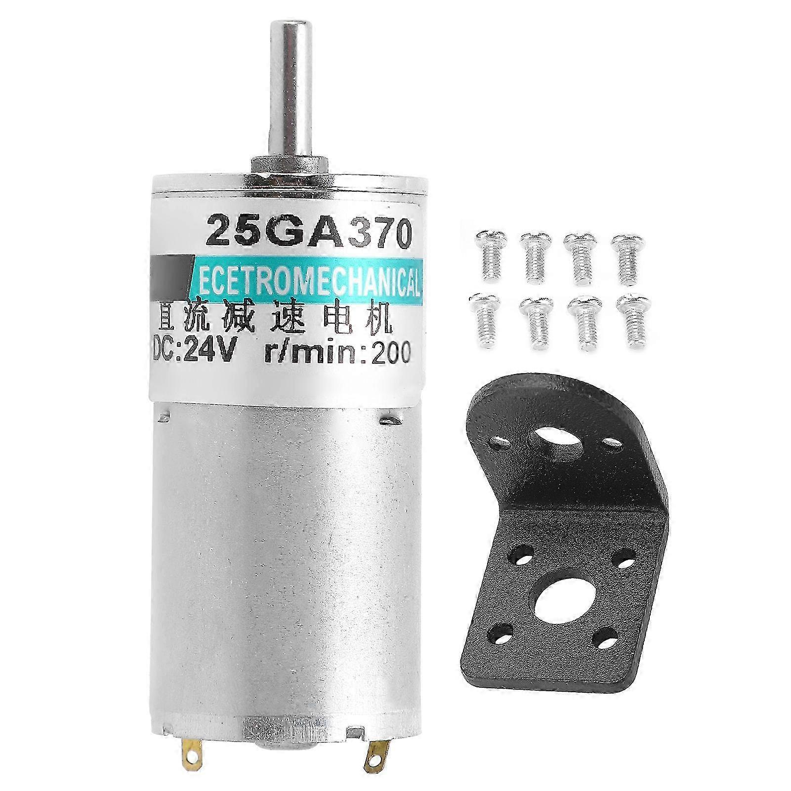 24-v-gleichstrom-getriebemotor Xd25ga370, 200 U/min, Niedrige Drehzahl, Permanentmagnet, Reversibel (im/gegen Den Uhrzeigersinn), Montagehalterung, Sportsteuerung, Kompakt