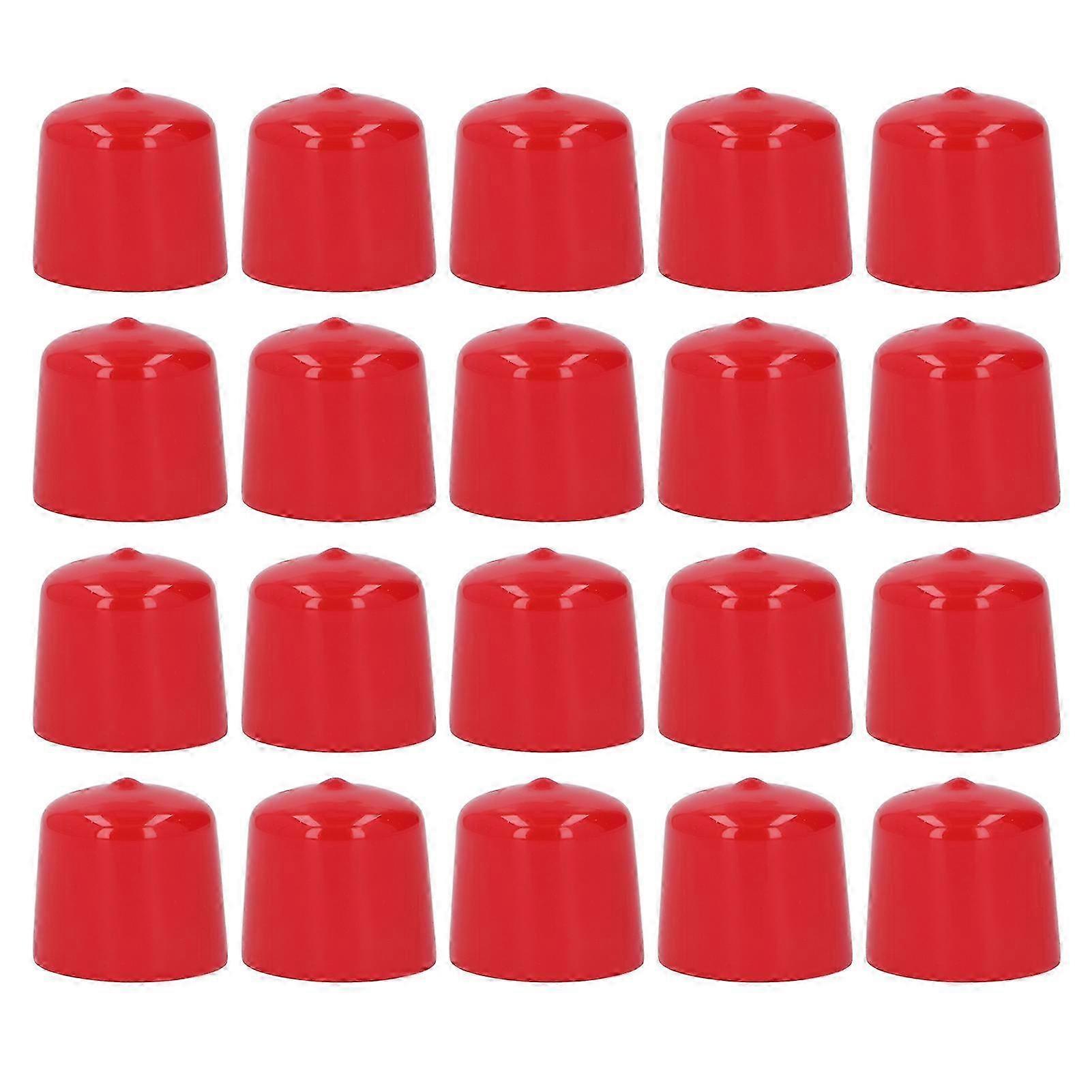30 Mm Rote Pvc-schutzstopfen, Korrosionsbeständig, Elastisch, Schwer Entflammbar, Leicht, Gewindekappen Für Schrauben, 20er-packung