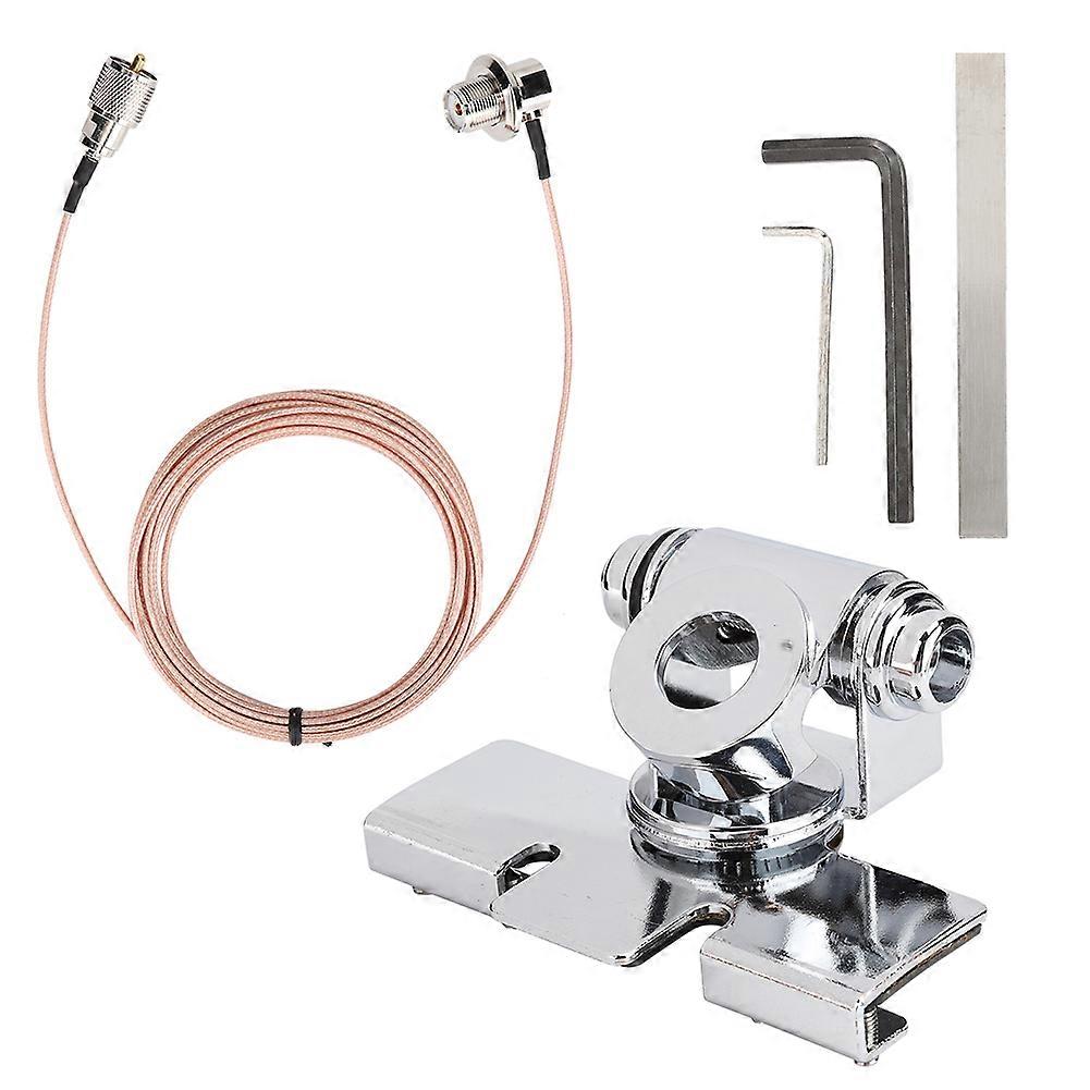 Cb-funkantenne Rb-400, Seitliche Clip-halterung Für Das Auto, Mit 5 Meter Kabel Und Komplettem Set, Schwarzes Autozubehör Für Transceiver.