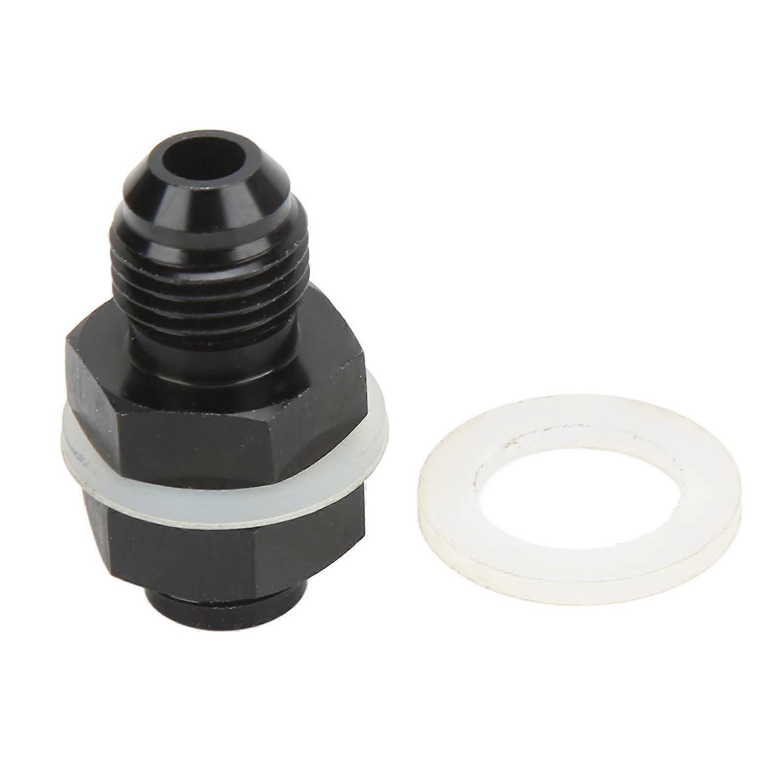Schwarz Eloxierte Schottverschraubung Aus 6061-t6 Aluminium Mit Ptfe-dichtung, Für Verschiedene Flüssigkeiten, Robuster Und Auslaufsicherer Anschluss, Kompatibel Mit Den Meisten Systemen.