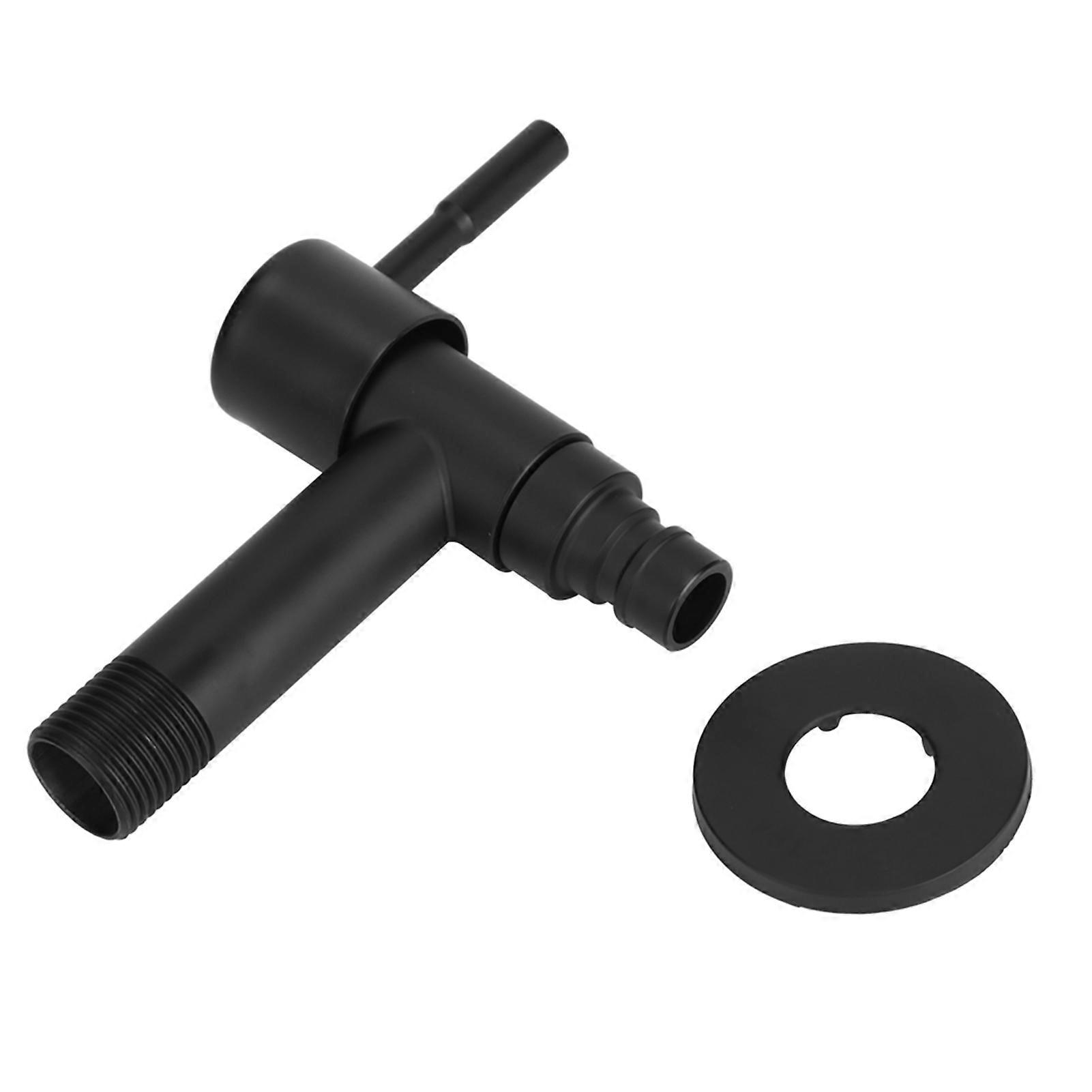 Schnellkühlwasserhahn, Schwarzer Edelstahl, Für Waschmaschine, G1/2-zoll-außengewinde, Einfacher Wasserhahn Für Den Hausgebrauch, Waschventil Aus Schwarzem Edelstahl, Standardanschluss.