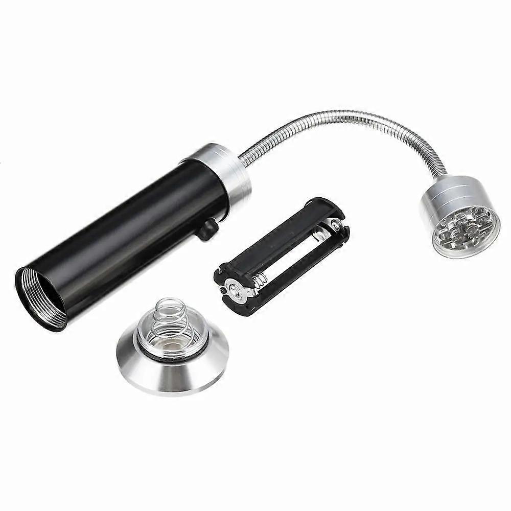 Flexible 9-led-grilllampe, 2 Stück, Magnetfuß, Verstellbarer Griff, Schwarz, Kunststoffgehäuse, Ideal Für Camping Und Den Gebrauch Zu Hause.