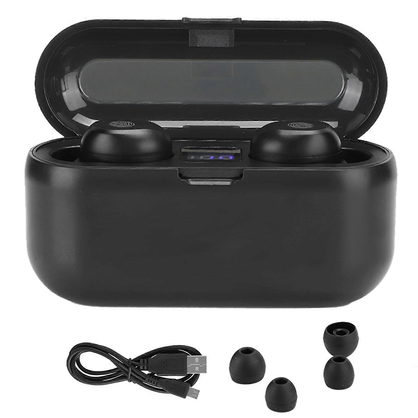 F9 Bluetooth-headset, Schwarzes Abs-gehäuse, Digitalanzeige, Touch-steuerung, Kabelloses Stereo-headset Für Büro Und Zuhause