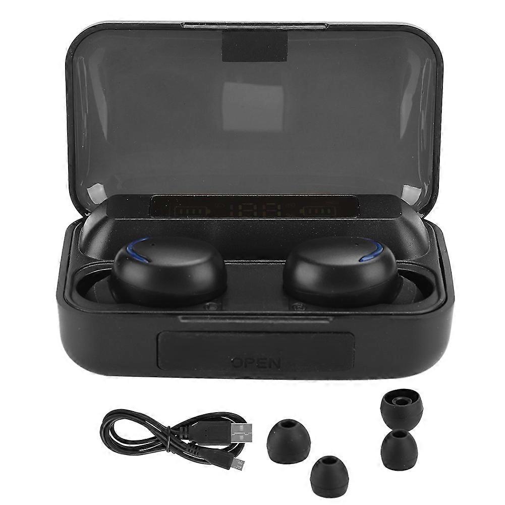 F9-5 Kabelloses Headset, Schwarzes Abs-gehäuse, Digitales Led-display, Touch-steuerung Mit Atemlicht, Bluetooth-headset Für Zuhause Und Büro