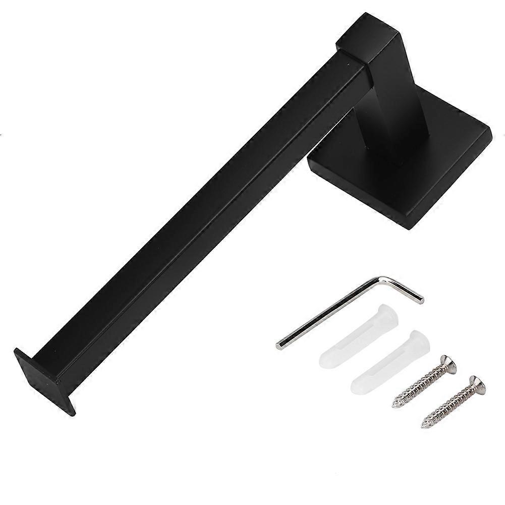 Schwarzer, Wandmontierter Toilettenpapierhalter, Badezimmerregal, Toilettenpapierrollenhalter Aus Metall, Robuste Wandhalterung