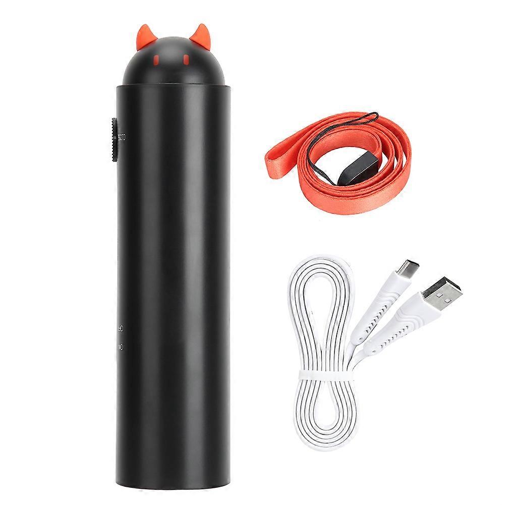 Mini-usb-wiederaufladbarer Teleskop-taschenventilator, 5v-gleichstrom-powerbank Für Zuhause Und Büro, Schwarz, Tragbar Und Praktisch
