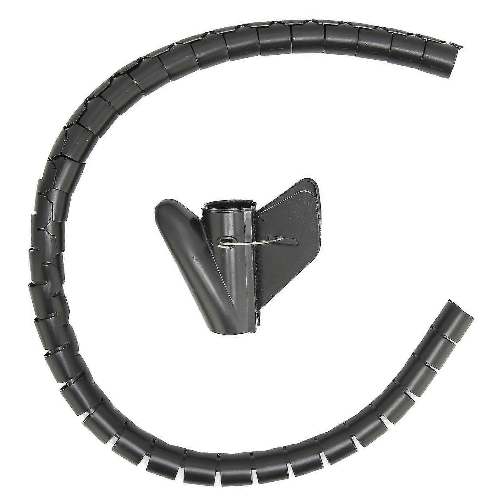 Spiralkabel-organizer-schlauch, Schwarzes 16-mm-aufwickelrohr, 10 M Mit Clips, Offenes Kabelmanagement, Kabelschutz Und Aufbewahrung, Flexibler Kabelschlauch.