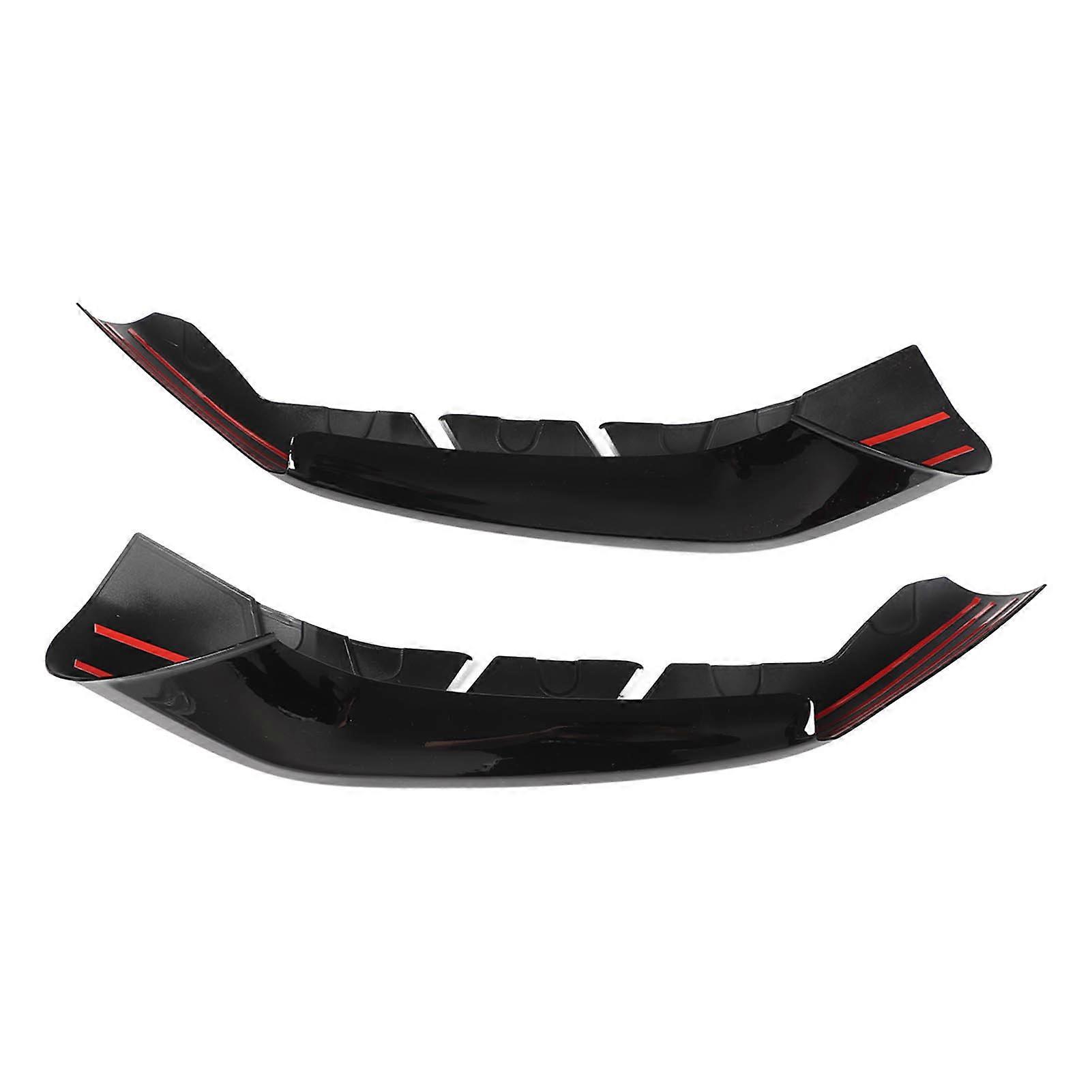 Frontstoßstangen-deflektor-set In Hochglanzschwarz, 2-teiliger Seitenschweller-lippenspoiler Für Bmw 5er G30 G31 M Sport 2017-2020