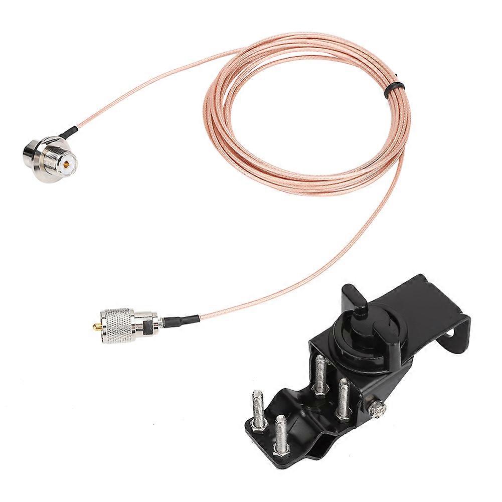 Rb-46 Mobilantennen-fahrzeughalterung, 5 M Schwarzes Kabel, Zubehör Für Zweiwegfunkgeräte, Robuste Walkie-talkie-halterung, Kfz-einbausatz.