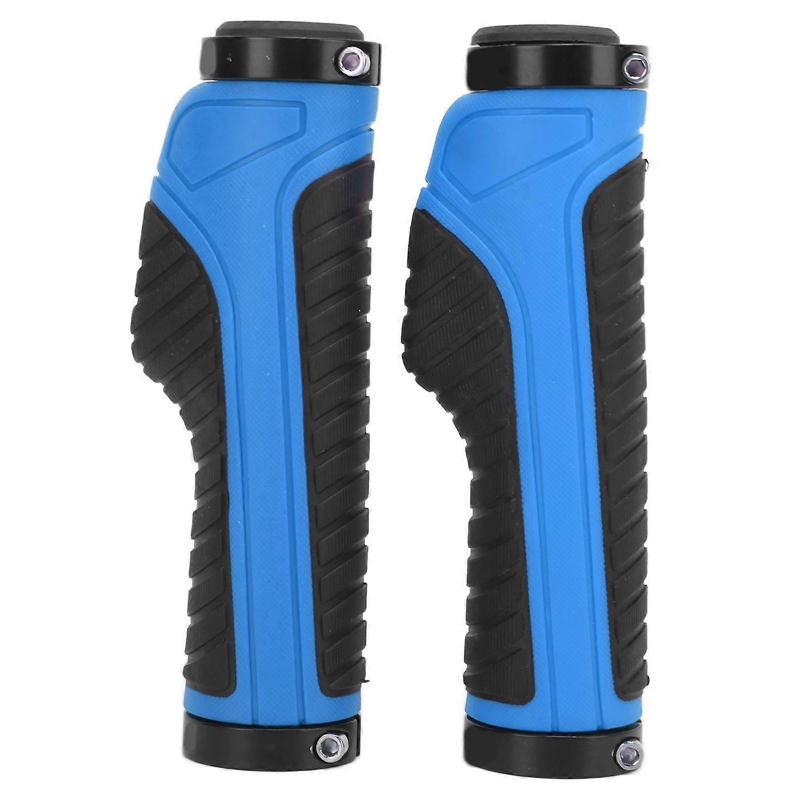Ergonomische, Rutschfeste Und Feststellbare Fahrradgriffe, Komfortabel Für Professionelle Mountainbike-lenker, Dunkelblau, 2er-set