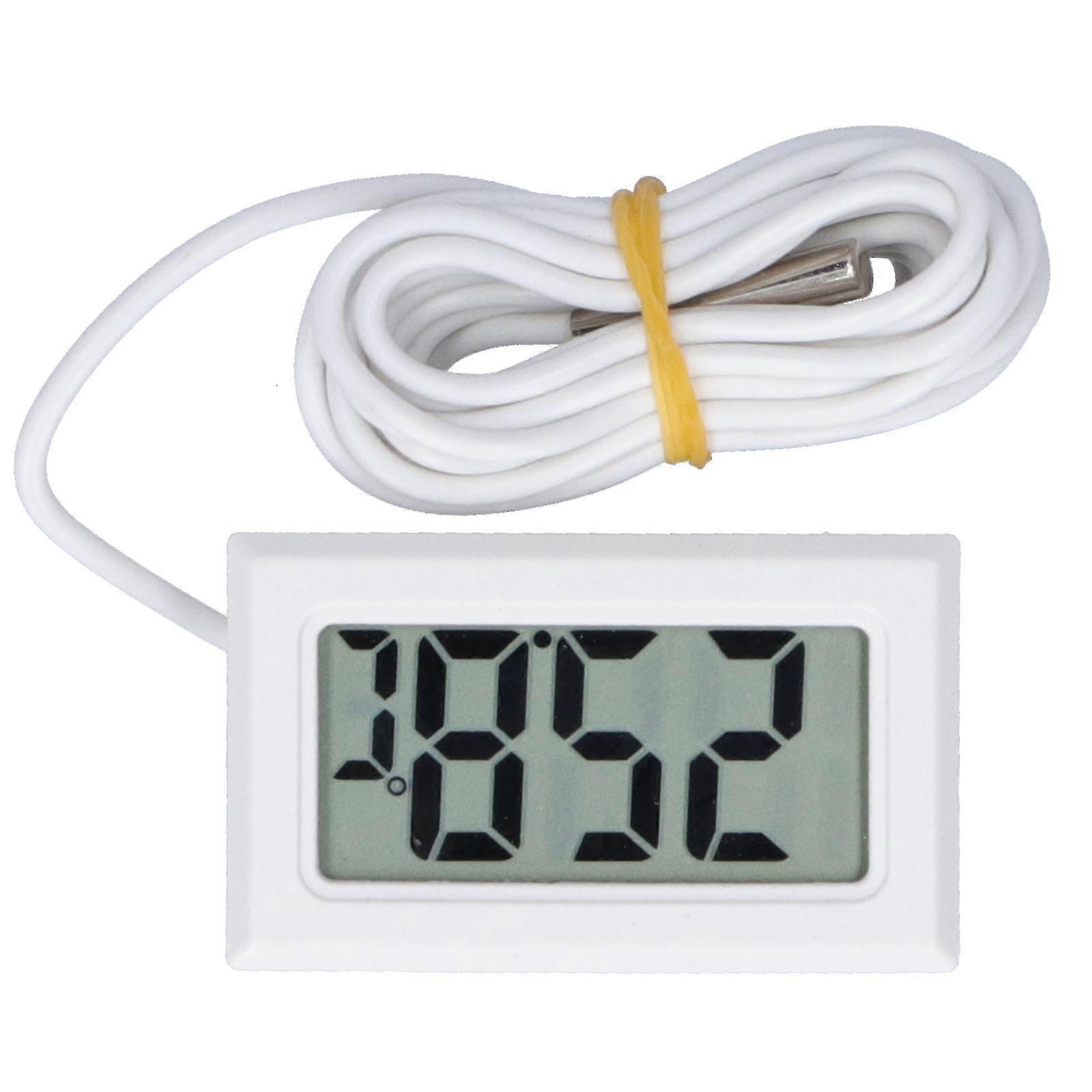 Mini-kabelgebundenes Digitales Elektronisches Thermometer Mit Weißem Lcd-bildschirm, Präzise Temperaturmessung Fy13001