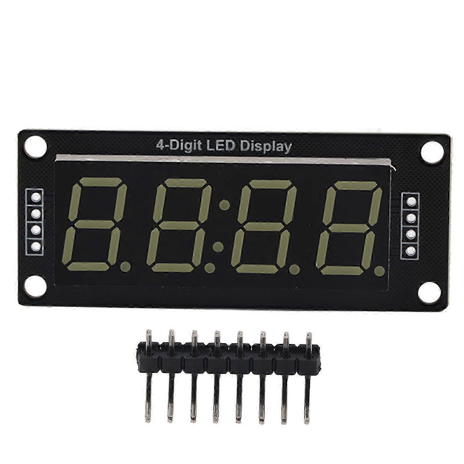 4-stellige 7-segment-led-anzeige, Tm1637 Weißes Modul Für Arduino, Controller-platine Mit Integrierter Bibliothek, Klare Digitalanzeige, Kompatibel Mit Elektronik-bastelprojekten.