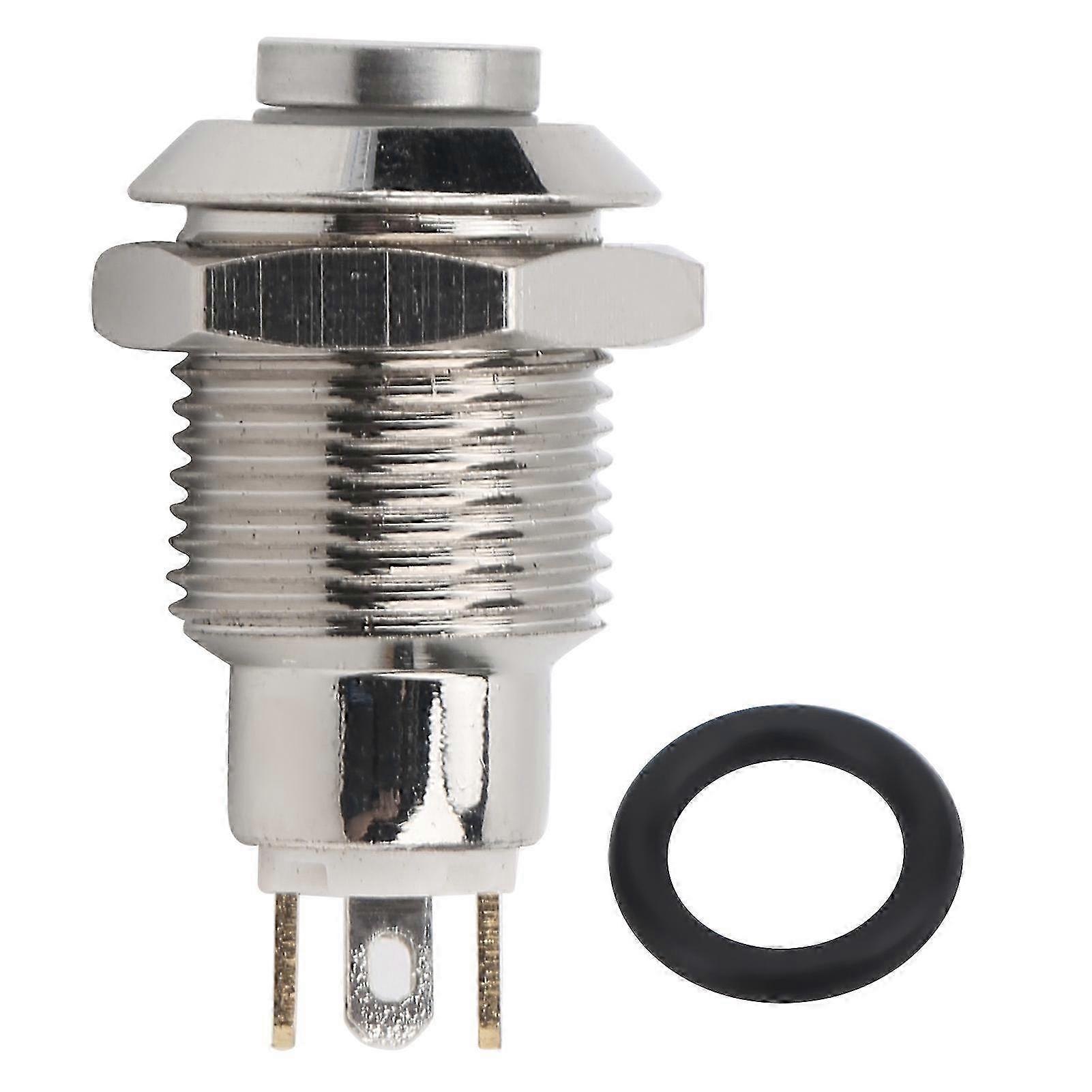 Beleuchteter, Wasserdichter 10-mm-metall-druckknopf (3 V), Türklingel-reset-schalter Mit Geringem Stromverbrauch, Weiß, 1 Stück