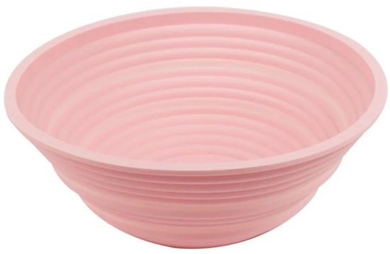 Neuer Faltbarer Brotgärkorb Mit Großem Fassungsvermögen, Silikon Brotgärkörbe Für Backöfen (rund, Rosa)
