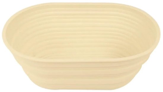 Neuer Faltbarer Brotgärkorb Mit Großem Fassungsvermögen, Silikon Brotgärkörbe Für Backöfen (oval, Beige)