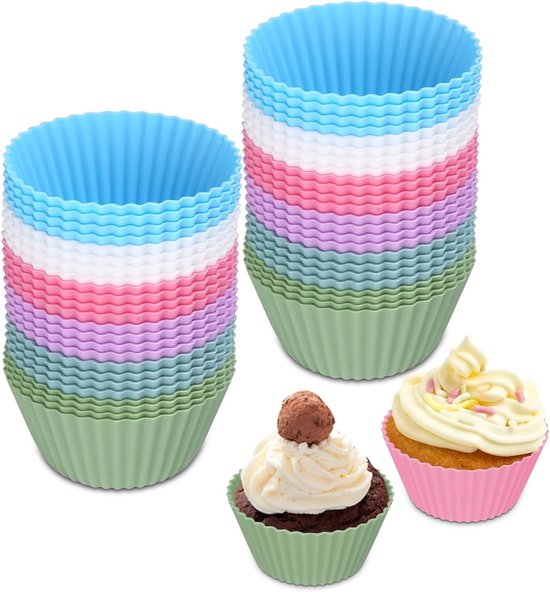 Silikon Muffinformen Wiederverwendbare Antihaftbeschichtung Für Kuchen, Cremes Und Puddings