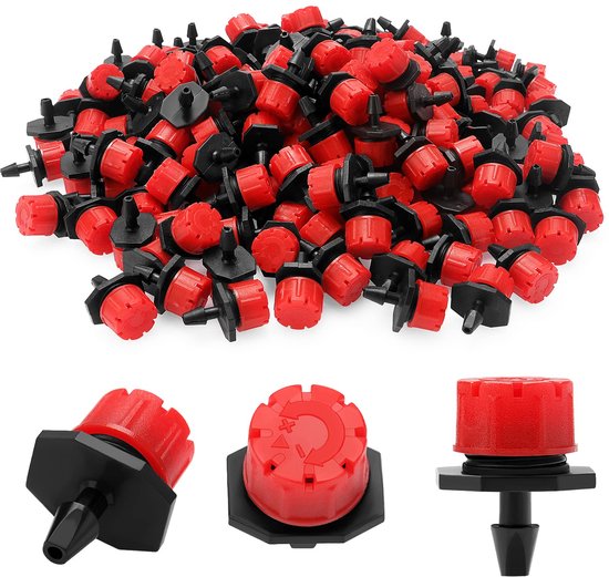 50 Stück 1/4 Zoll Tropfer, Verstellbar, Mikro 8 Hat Tropfer Für Bewässerungssysteme, Verstopfungsfreie Sprinkler Für Garten, Rasen Und Wintergart