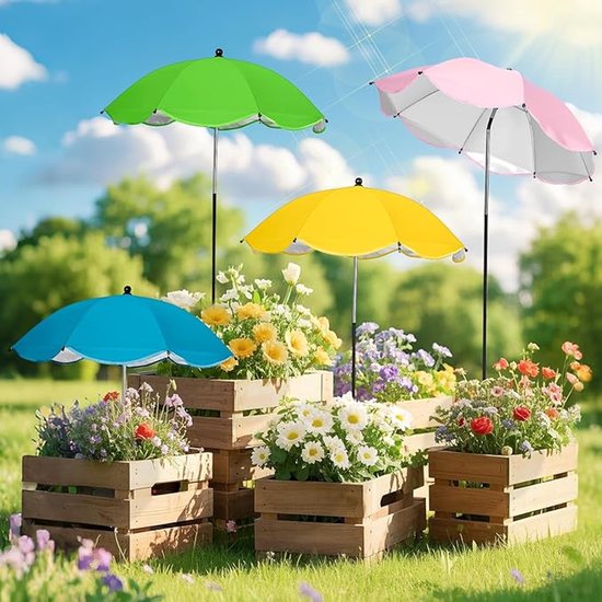 4 Pflanzenschirme, Für Gartenpflanzen, Größere Gartenschirme Für Beete Und Topfpflanzen Verbesserte, Höher Verstellbare Pflanzenschirme Mit Optim