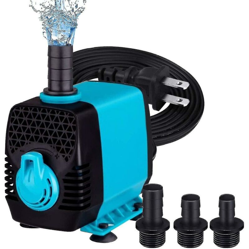 550 Gph (2500 L/h) Springvandspumpe, 40w Nedsænkelig Vandpumpe, Ultra Stille Outdoors Nedsænkelige Springvandspumpe Med 8.2 Fod Løftehøjde, Strømkabel