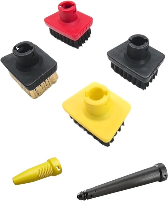 Set Mit 6 Düsen Und Bürsten, Passend Für Die Kärcher Dampfreiniger Sc1, Sc2, Sc3, Sc4 Und Sc5