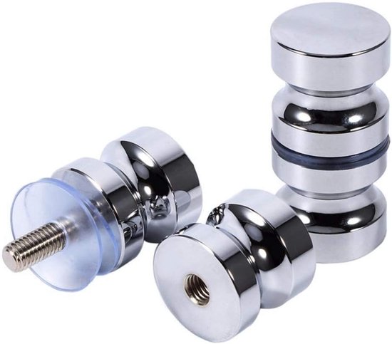 Set Aus 2 Duschwandgriffen, Badezimmertürknöpfen Aus Massivem Edelstahl Zum Ersetzen Von Geriffelten Glastüren (abmessungen: 6 X 3 X 3 Cm)