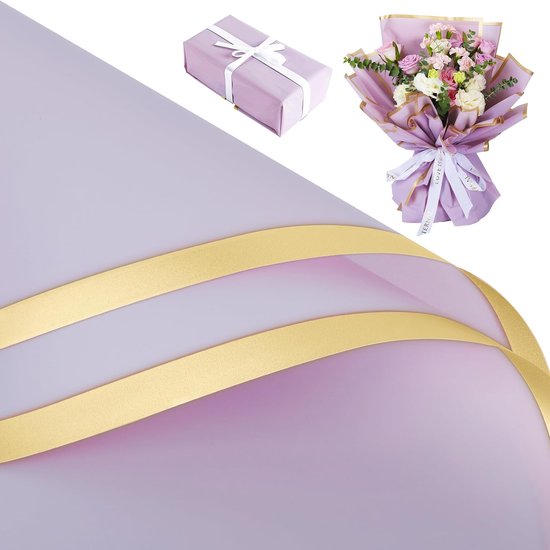 Blumengeschenkpapier, Floristenpapier, Straußpapier, Wasserfestes Blumengeschenkpapier Aus Kunststoff, 20 Blatt, 57 X 57 Cm, Rot