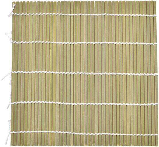3 Teilig Grüne Bambus Sushimatte Sushi Zubereitungswerkzeug Unbemalt Und Unbehandelt Sushi Form 24 X 24 Cm Grün