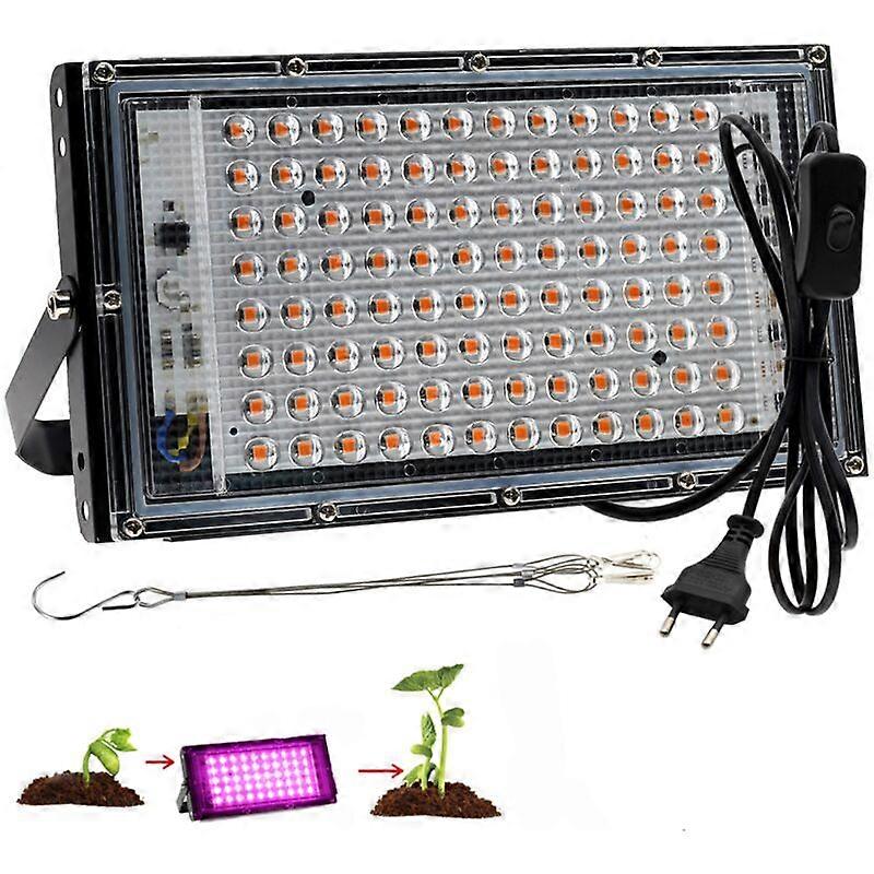 100-w-led-pflanzenlampe Mit Vollspektrum Für Zimmerpflanzen, Hydrokultur, Gemüse Und Blumen