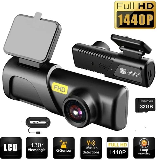 Dashcam 2k Autokamera Mit Wlan Und Bluetooth Bewegungserkennung Sprachsteuerung Nachtsicht Unfallerkennung Einparkhilfe