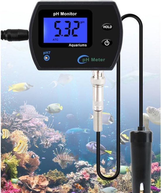 Ph Meter Ph Meter Zur Überwachung Der Wasserqualität Tester Mit Lcd Bildschirm Bnc Sonde Für Aquarien Und Hydrokultur.