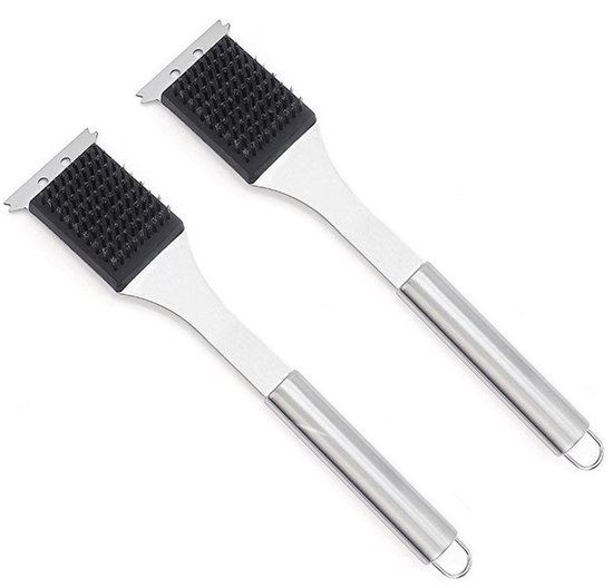2 Teilige Grillbürste Grillbürste Aus Edelstahl Grillbürste Und Schaber Draht Grillbürste Grillreinigungsbürste Edelstahl Reinigungsbürste Grillz