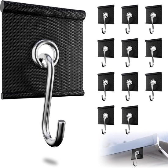 Packung Mit 12 Rohrhaken (5 X 5 Cm), Haken Für Markisen, Rohrschienenhaken Für Camping, Rohrösen Für Wohnmobile, Wohnwagen, Zelte, Innen Und Auße