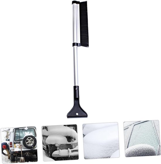 Schneebürste (42 60 Cm) 10 Cm Schneeschaufel Ausziehbarer Eiskratzer Werkzeug Zum Schneeräumen Am Auto Schneeräumzubehör Kältebeständige Borsten