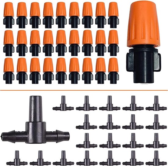 50 Stück Sprinkler Tropfbewässerungssprinkler Tropfer Mit Einstellbarem Durchfluss Gartensprinkler Mit Einstellbarem Durchfluss Mikrosprinkler