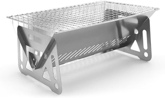Campingkocher, Rucksackkocher, Mini Holzkohlegrill, Edelstahl Holzofen, Tischfeuerstelle Für Camping, Picknick, Grillen, Wandern, Kochen, Lagerfe