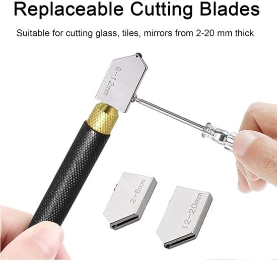 Professioneller Glasschneider, Stiftförmiges Glasschneidwerkzeug Schneidet Glas Von 2 Bis 20 Mm Dicke Zum Schneiden Von Glas/fliesen/spiegeln/mos