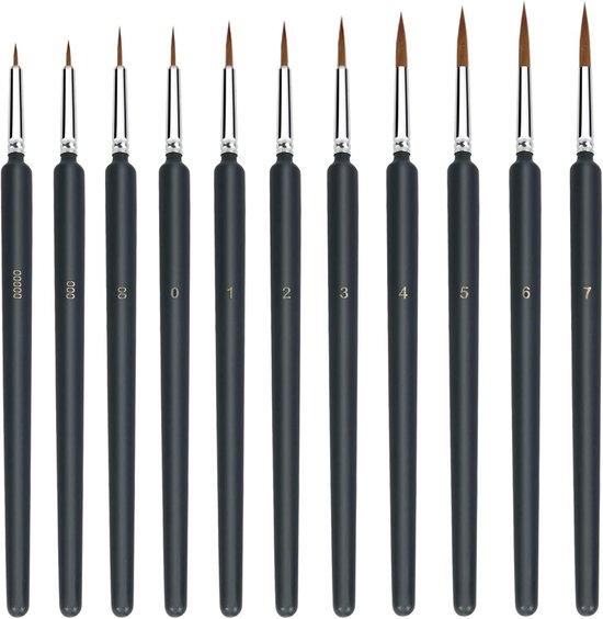Pinselset – 11-teiliges Set Feiner Detailpinsel – Mikro-feinpinselset – Mikro-künstler-acrylfarbenpinselset